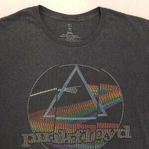 Pink Floyd Band Graphic Short Sleeve Crew Neck T Shirt Adult Mens Size 2XL Gray